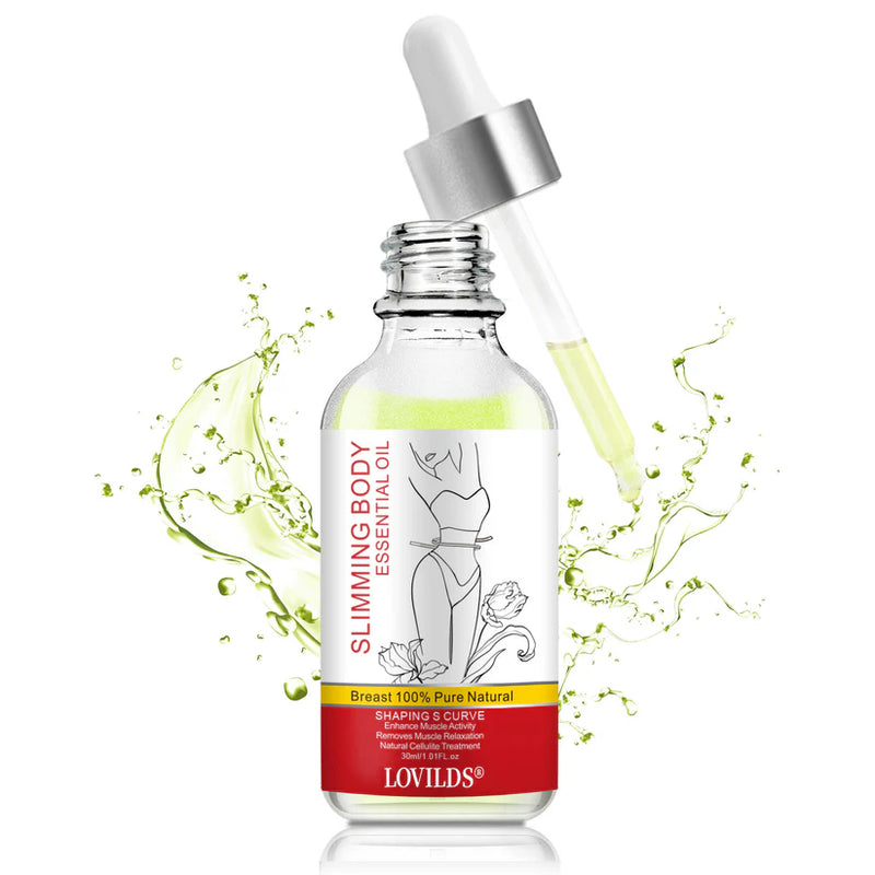 Lovilds® Óleo Corporal Emagrecedor e Modelador – Alise a Barriga, Firme a Cintura, Esculpa o Abdômen e Afine as Pernas
