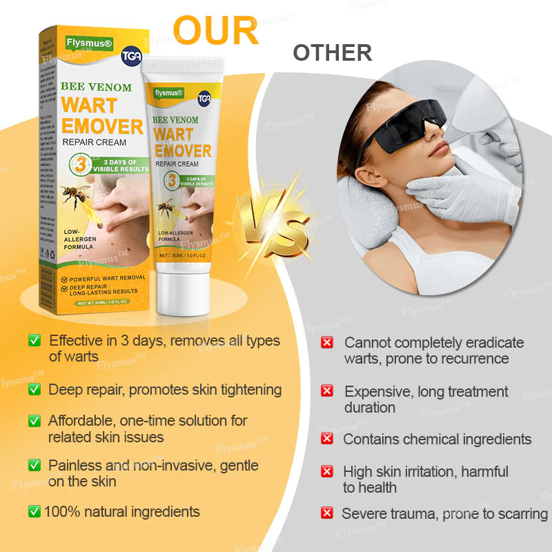 Bee Remove | Creme Reparador para Remoção de Verrugas com Veneno de Abelha