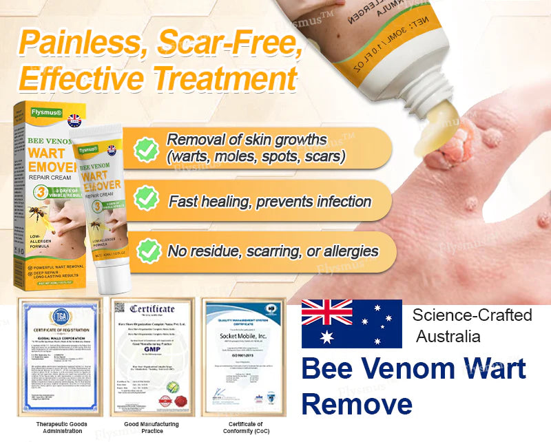Bee Remove | Creme Reparador para Remoção de Verrugas com Veneno de Abelha