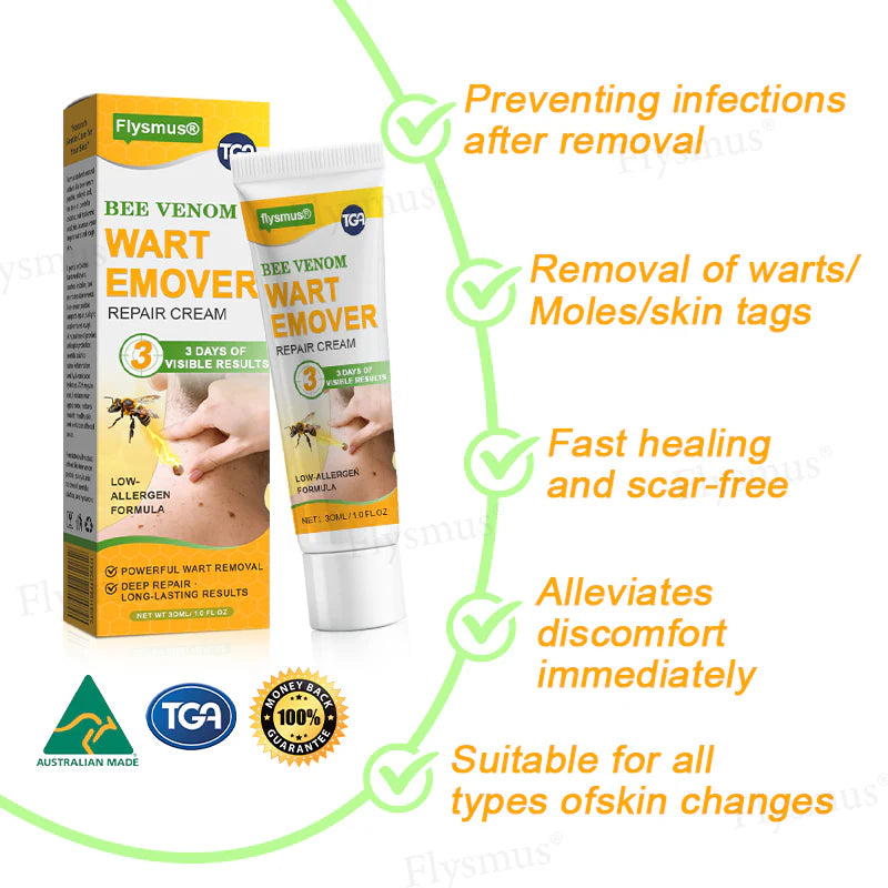 Bee Remove | Creme Reparador para Remoção de Verrugas com Veneno de Abelha